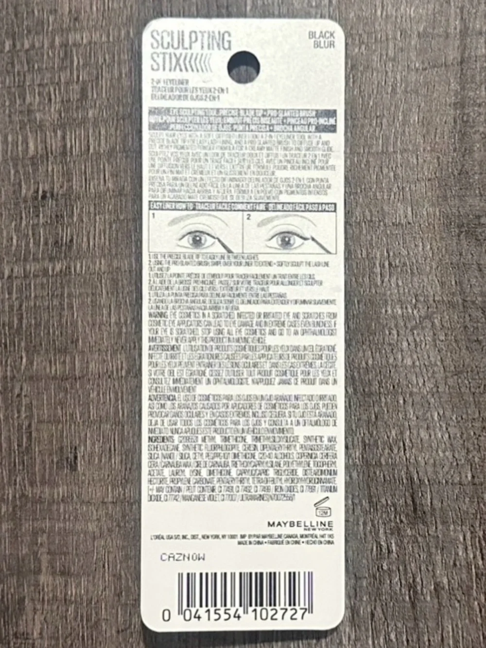 💞 New Maybelline Sculpting Stix Dual-Ended Eye Liner Pencil in Black